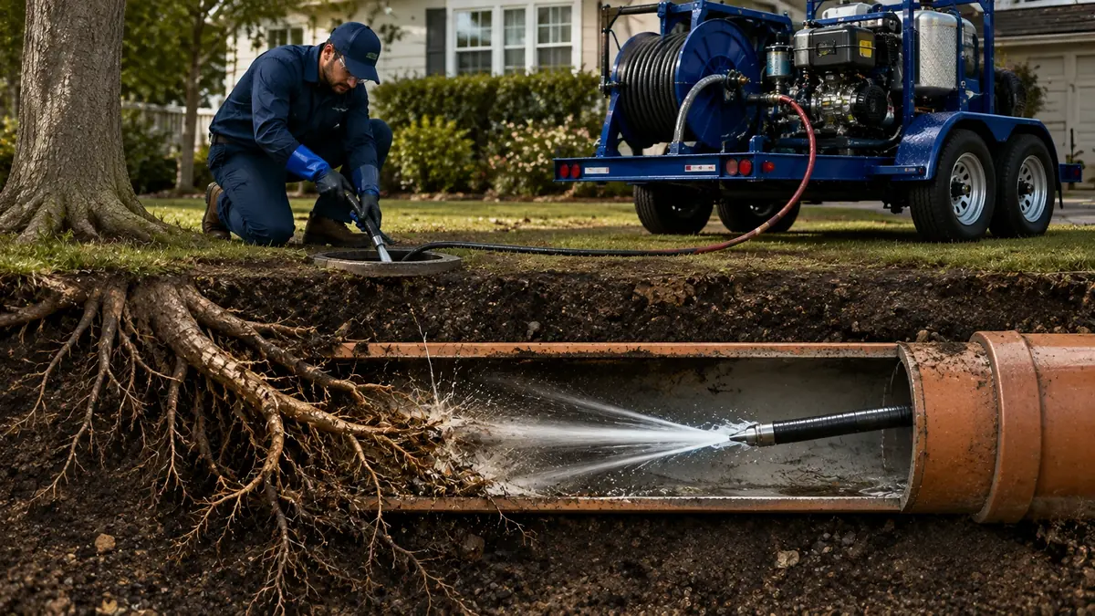 Tree Root Removal with Hydro Jetting in Mount Wilson